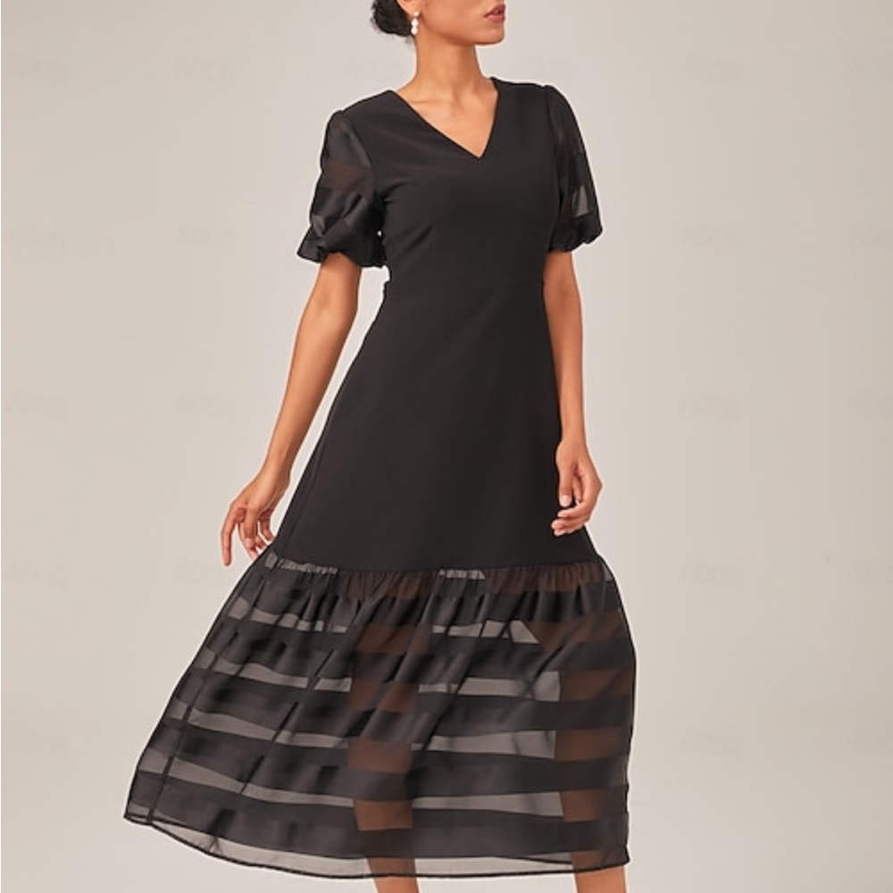 ADOR Elegant Waist Cinching Maxi Dress